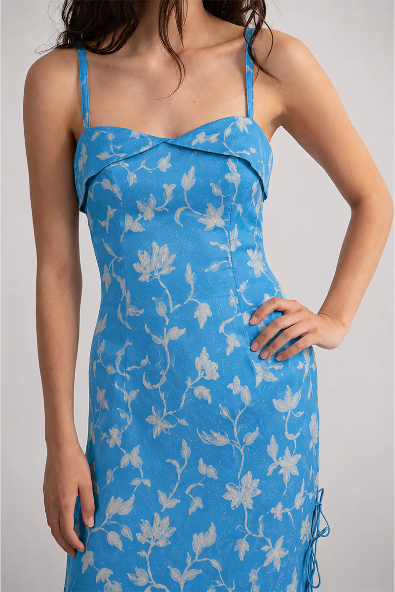 Luciana Blue Dress - Image 3