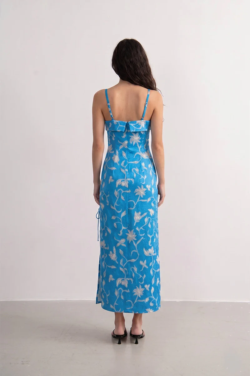 Luciana Blue Dress - Image 4